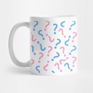 Question mark pink and blue Mug